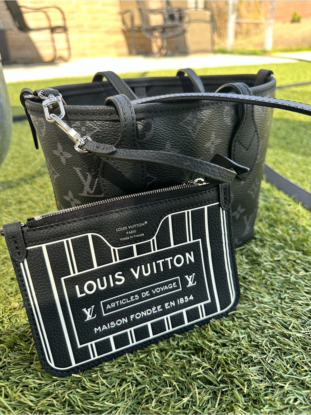 Louis Vuitton inside out Neverfull BB Bag with Pouch